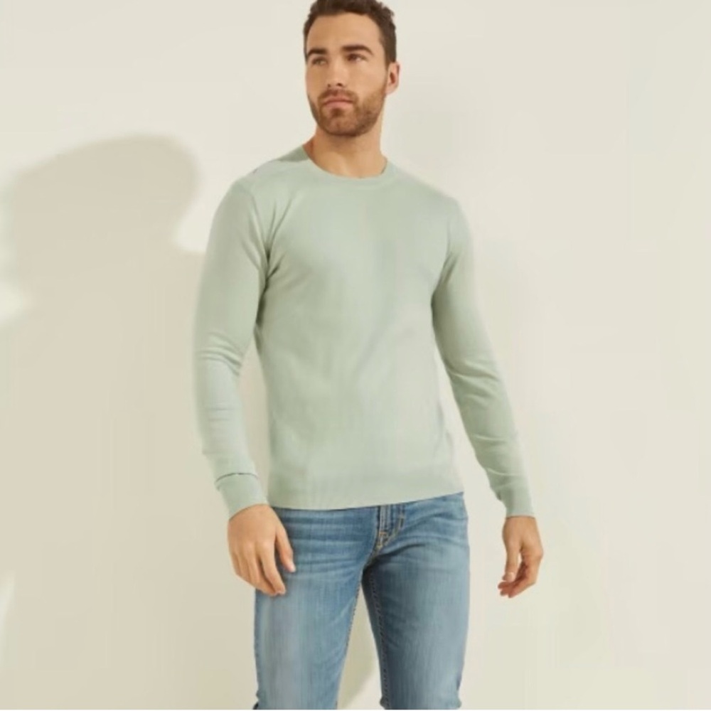 GUESS Norman Silk-Blend Sweater Shirt